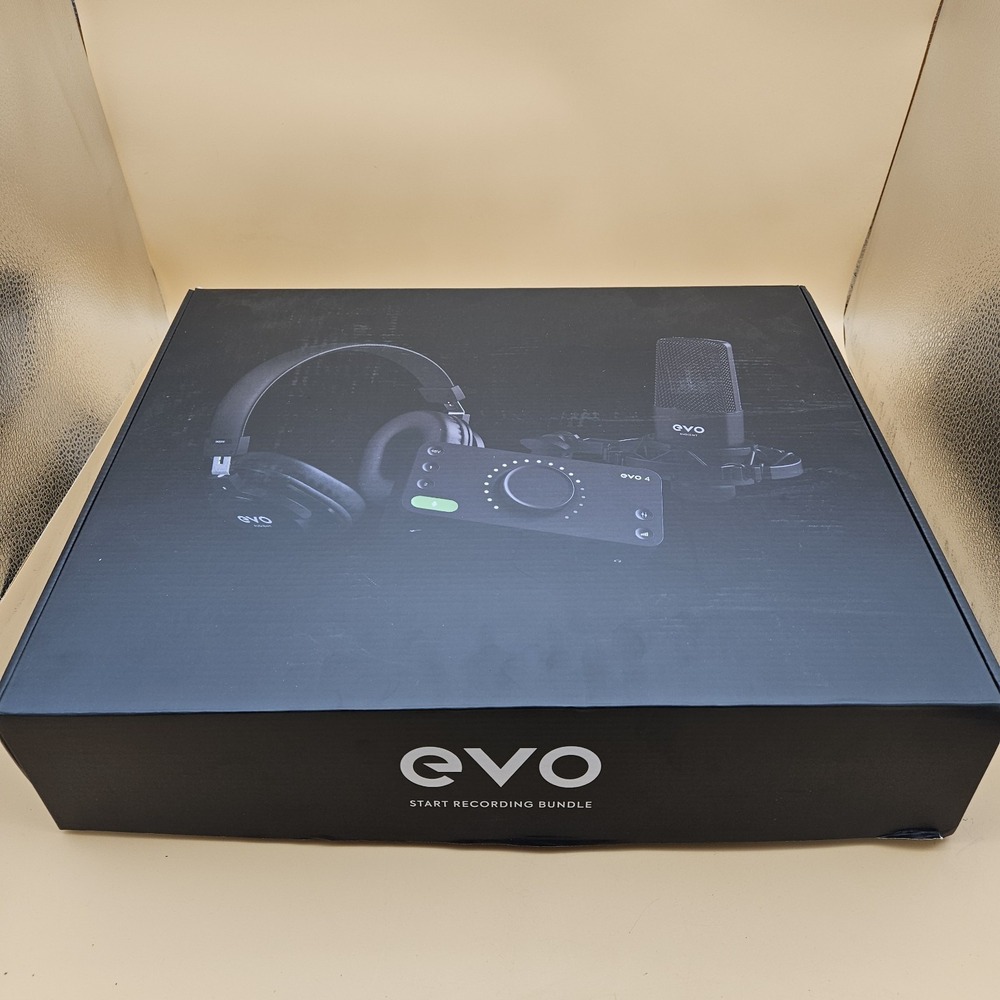 Audient EVO Studio Recording Bundle USB Microphone Headphones New Open Box